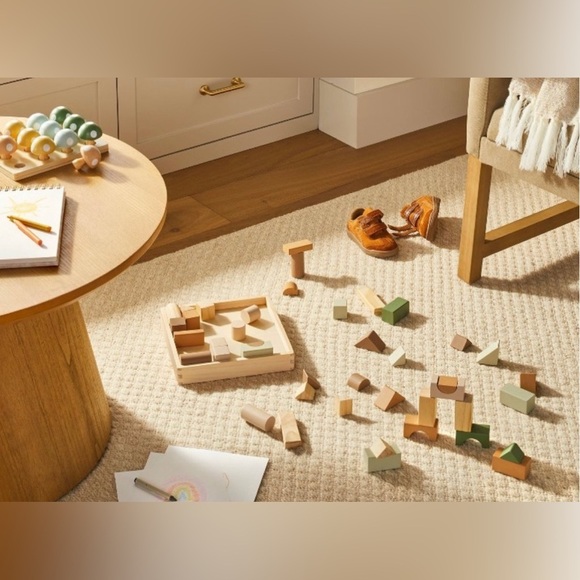 hearth & hand with magnolia toy building blocks set wood 43 pieces NWT NEW - Picture 5 of 7